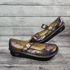 Alegria PAL-330 Paloma Tots Gorge Iridescent Rainbow Mary Jane Shoes Size 42